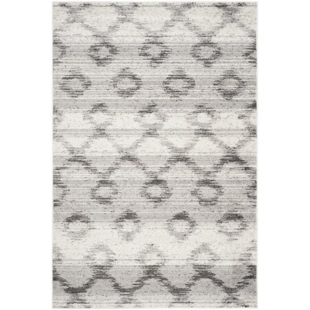 Safavieh Adirondack Power Loomed Medium Rectangle Rugs; Silver & Charcoal - 5 ft.-1 in. x 7 ft.-6 in. ADR106P-5